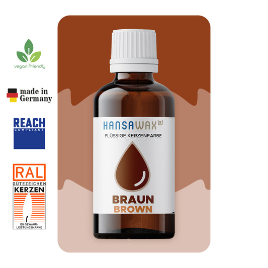 Flüssige Kerzenfarbe: Braun