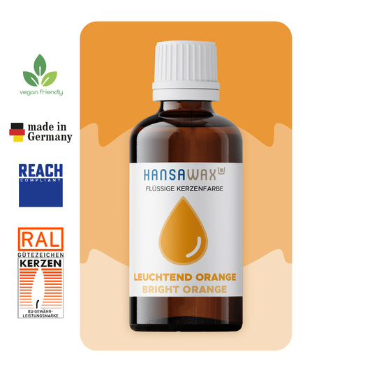 Flüssige Kerzenfarbe: Leuchtend Orange