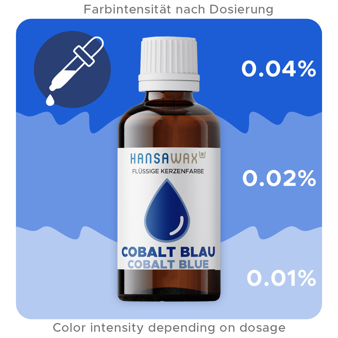 Flüssige Kerzenfarbe: Cobalt Blau