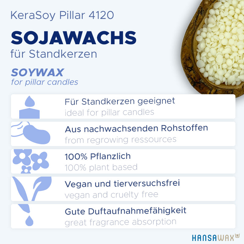 Sojawachs für Standkerzen 'KeraSoy Pillar 4120'
