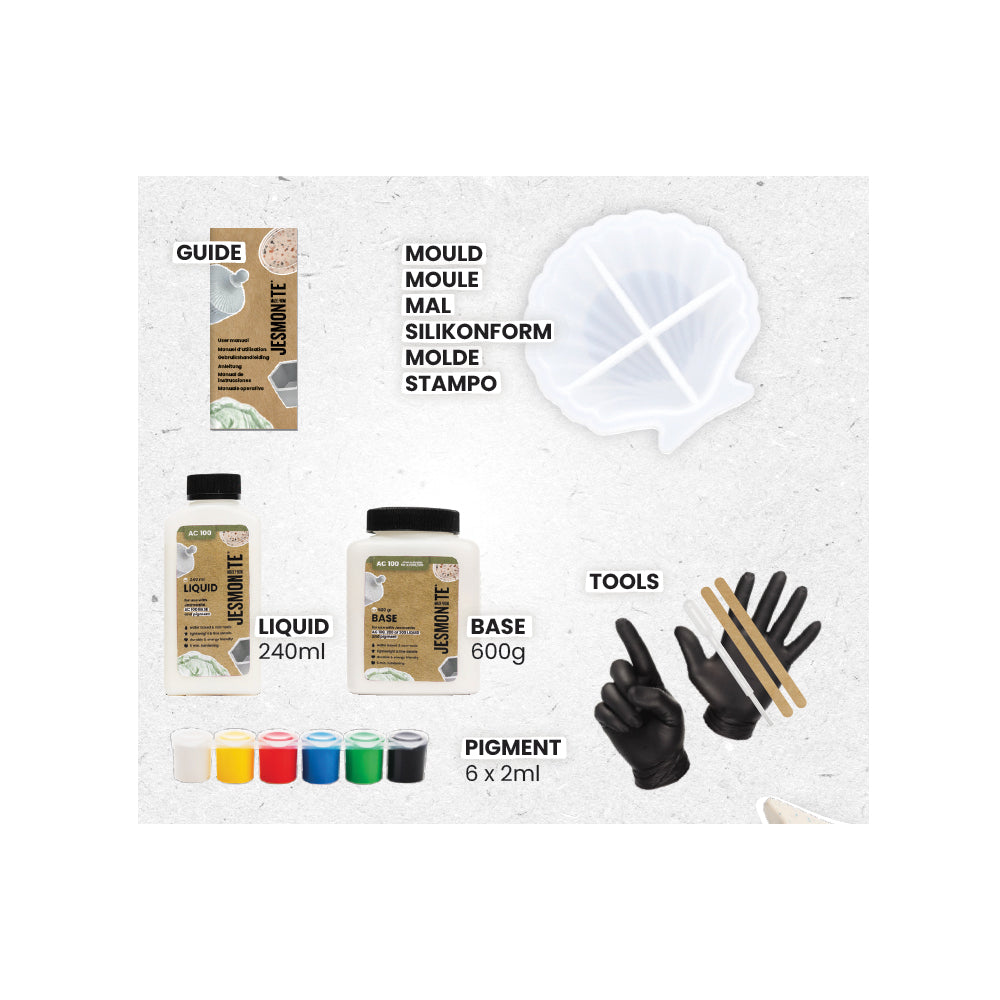 Starter Set mit Silikonform von Jesmonite