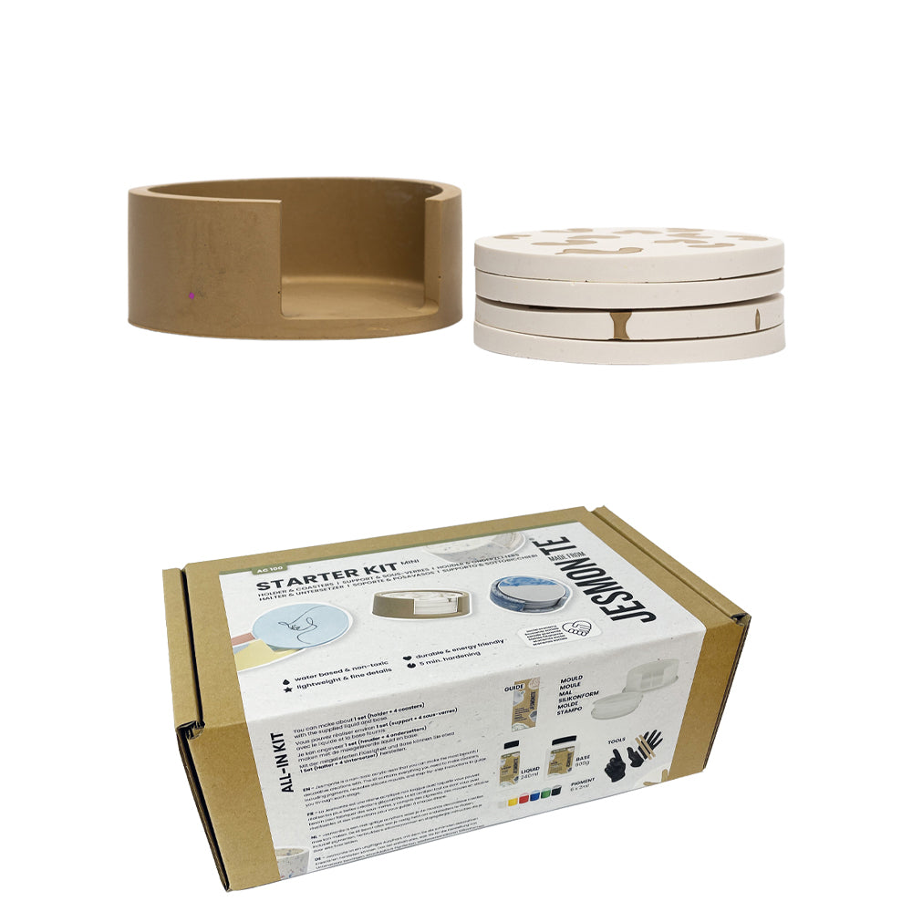 Jesmonite Starter Set: Untersetzer & Halter