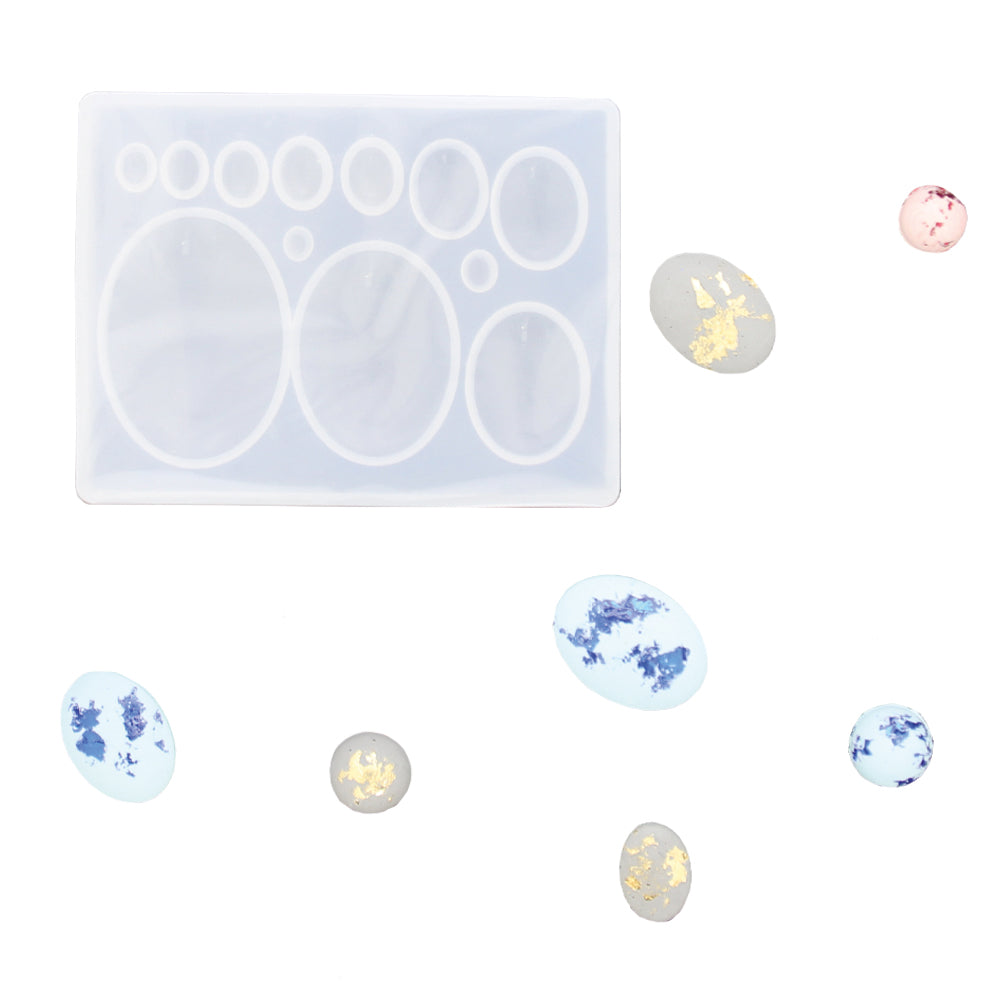 Silikonform zur Herstellung von Ringaufsetzer mit Gießpulver wie Jesmonite, Keraflott und Raysin.