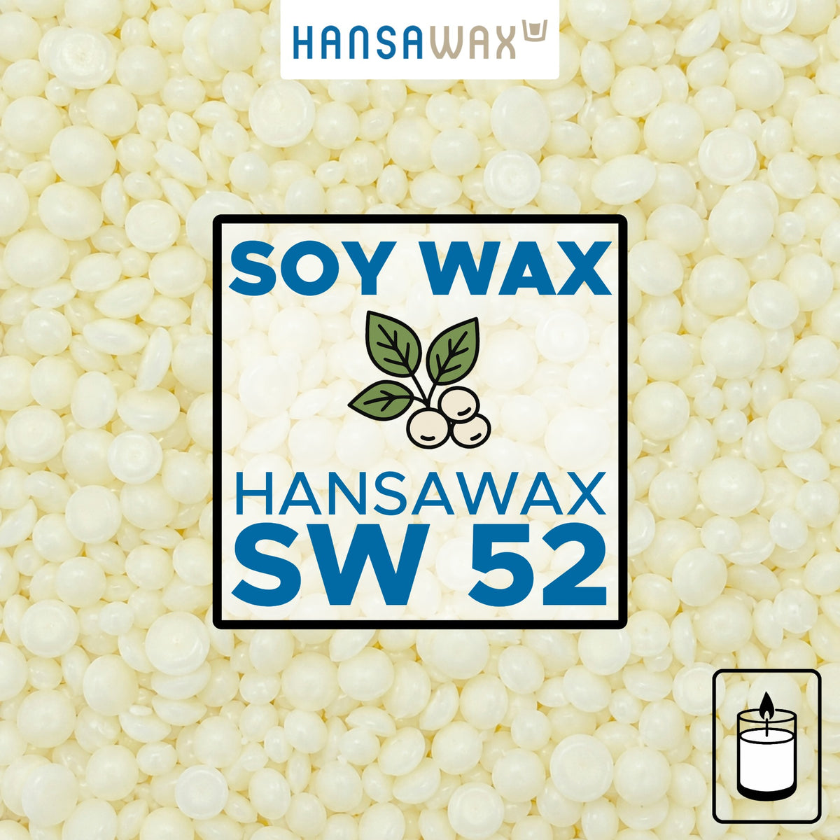 Sojawachs für Behälterkerzen 'Hansawax SW 52'