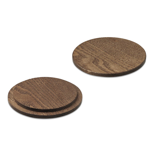 Wooden lid for candle glass Berlino - walnut look