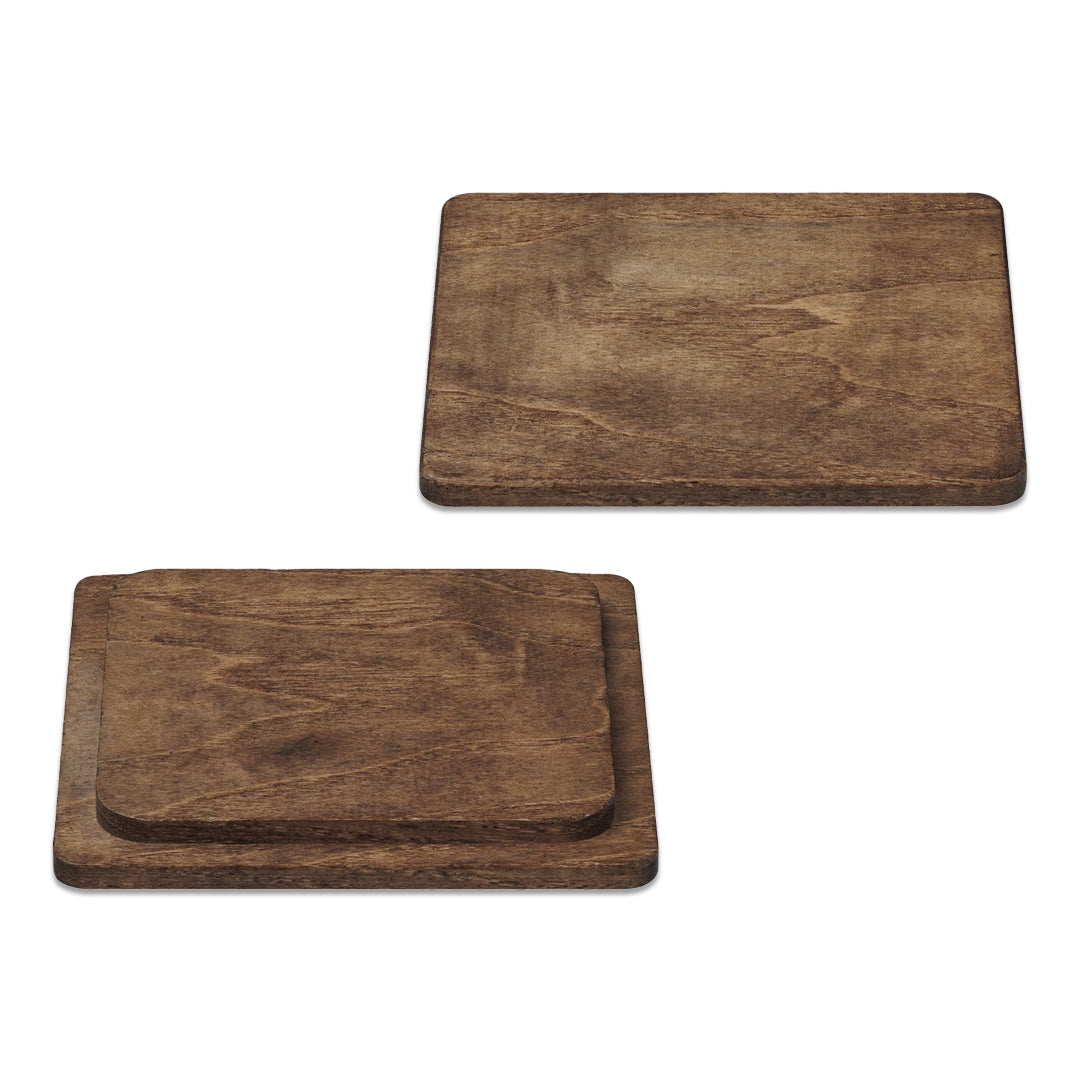 Wooden lid for candle glass Parigi - walnut look