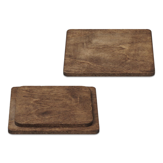 Wooden lid for candle glass Parigi - walnut look