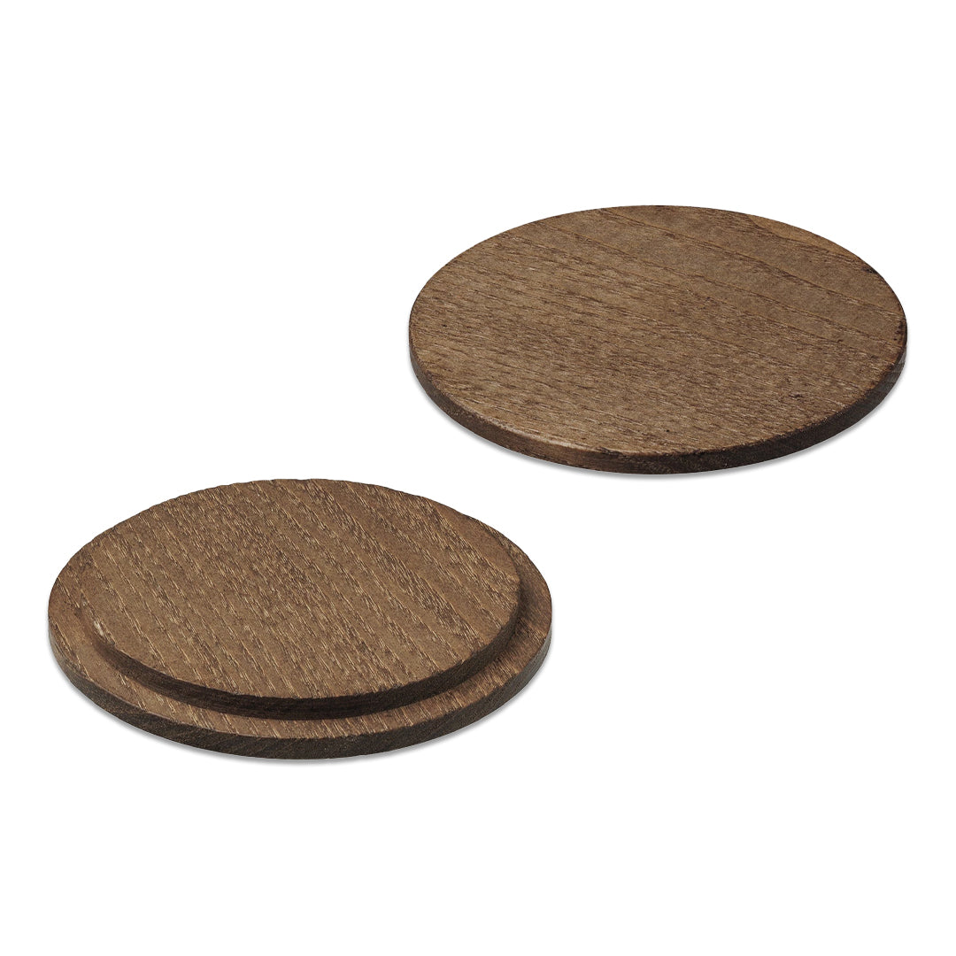 Wooden lid for candle glass Roma - walnut look
