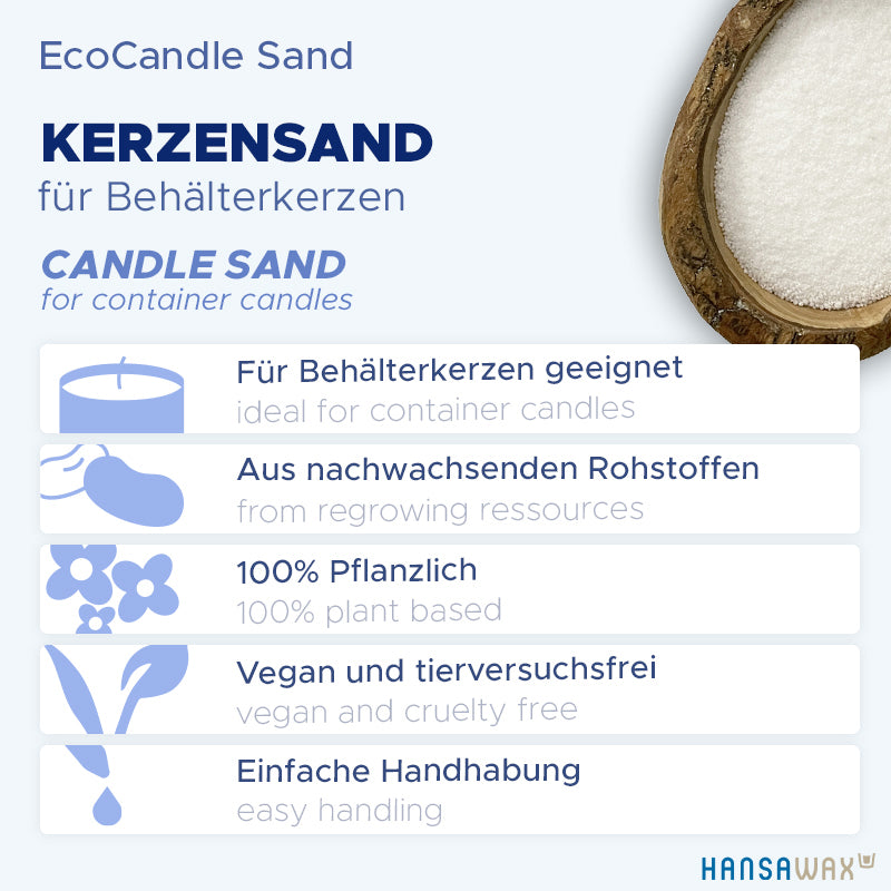 Pflanzlicher Kerzensand 'EcoCandle Sand'
