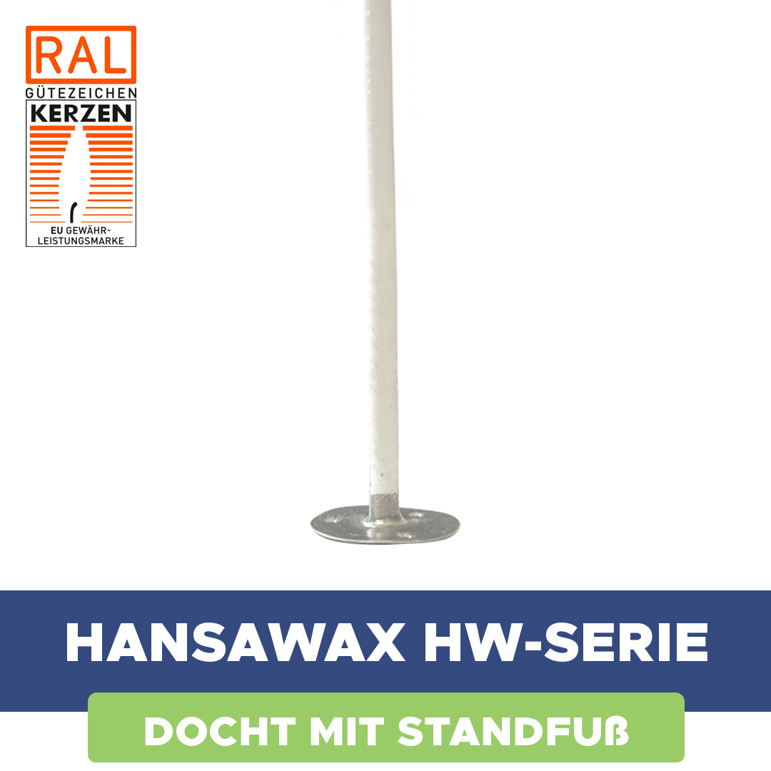 Kerzendocht mit Standfuß für Naturwachse – Hansawax GmbH