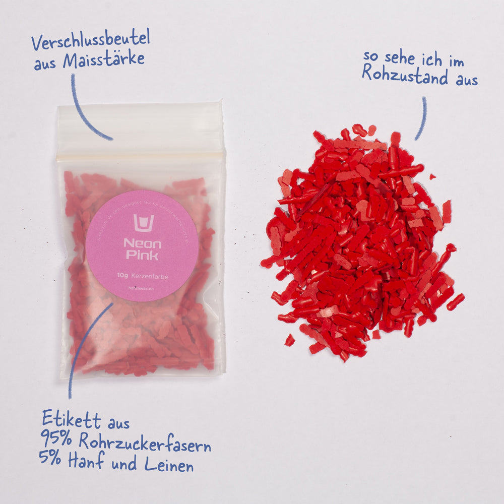 Kerzenfarbe Neon Pink