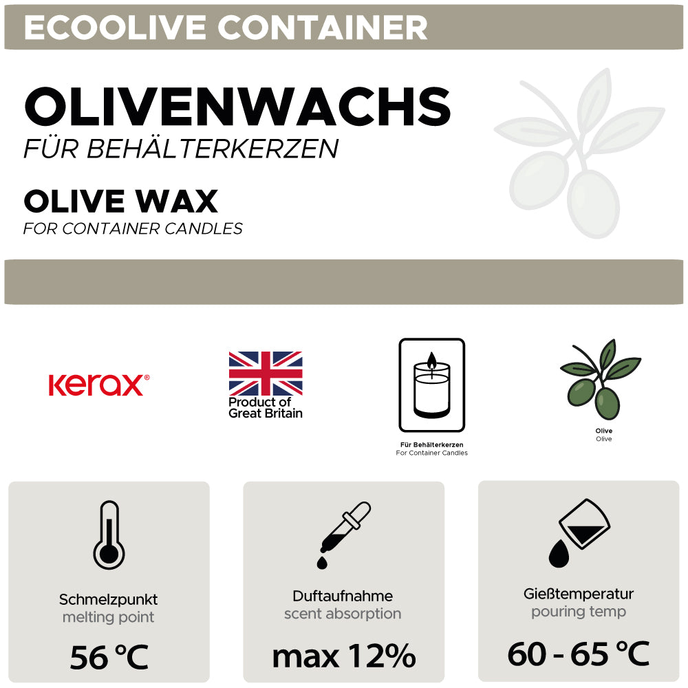 Olive wax for container candles 'EcoOlive Container'