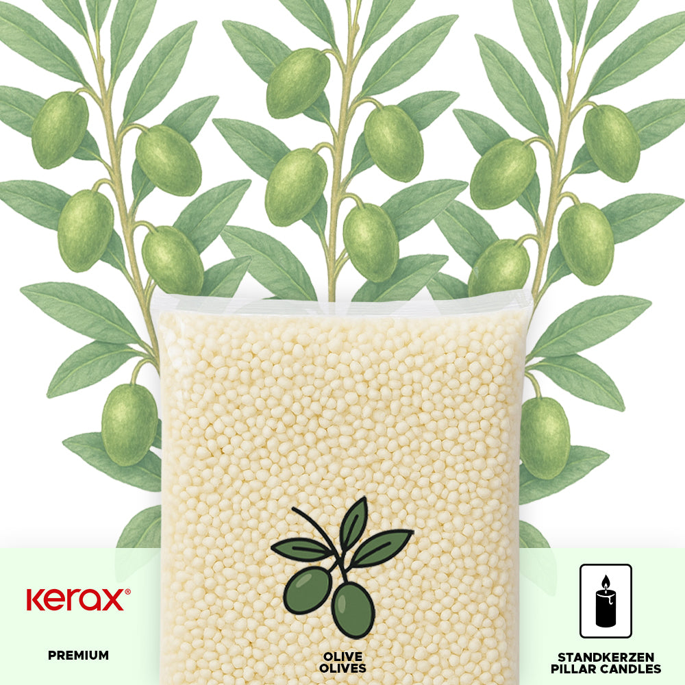Cire d'olive pour bougies sur pied 'EcoOlive Pillar'