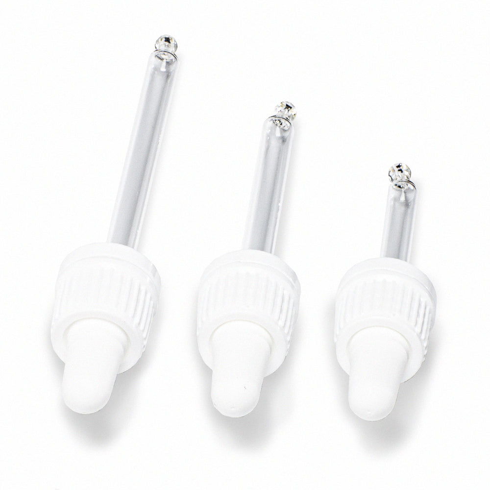 Schraubdeckel verschluss aus kunststoff mit pipette aus glas zum dosieren von duftöl für die kerzenherstellung