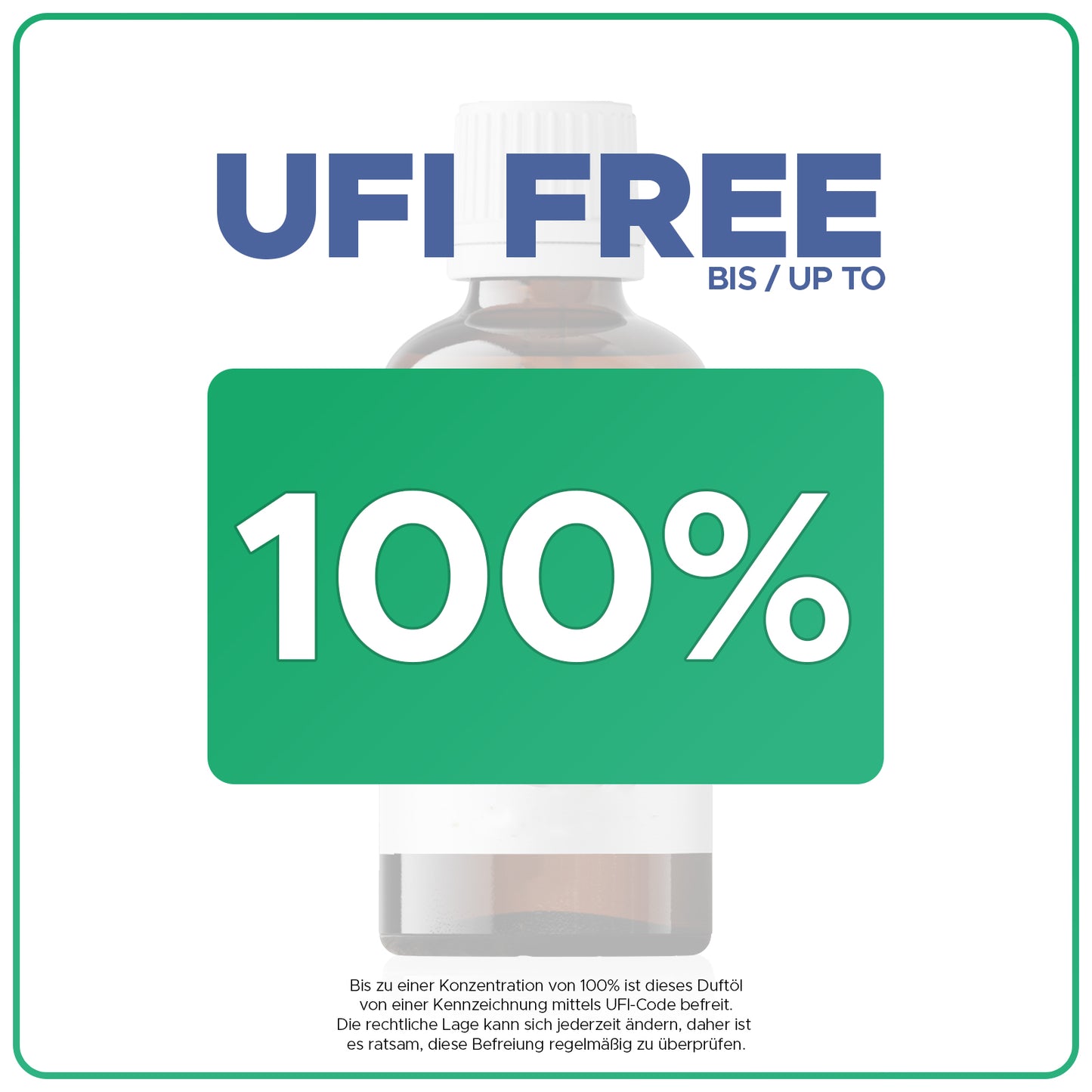 Das Duftöl ist zu 100% UFI-Frei
