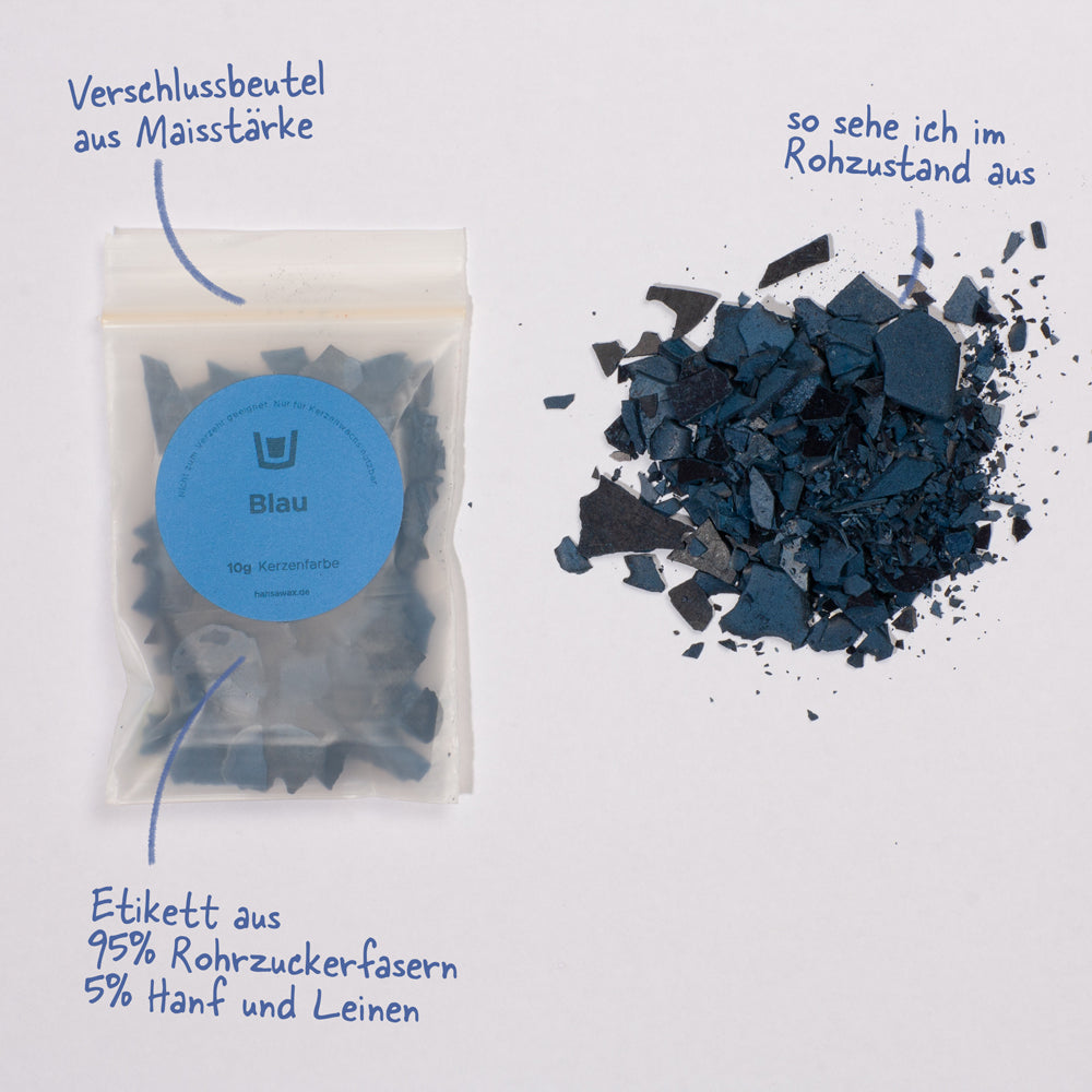 Kerzenfarbe Blau
