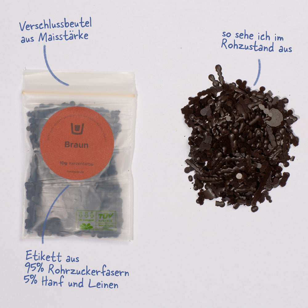 Kerzenfarbe Braun