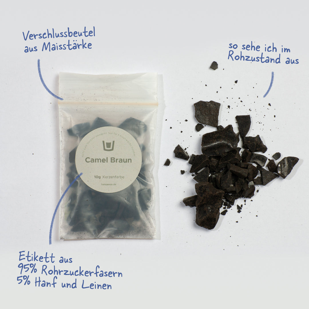 Kerzenfarbe Camelbraun