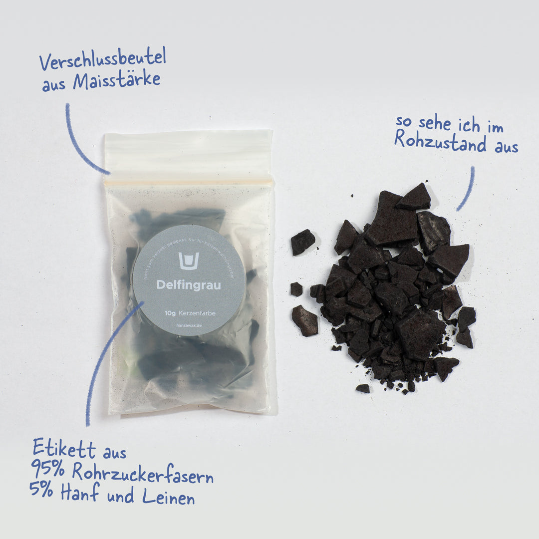 Candle color dolphin gray