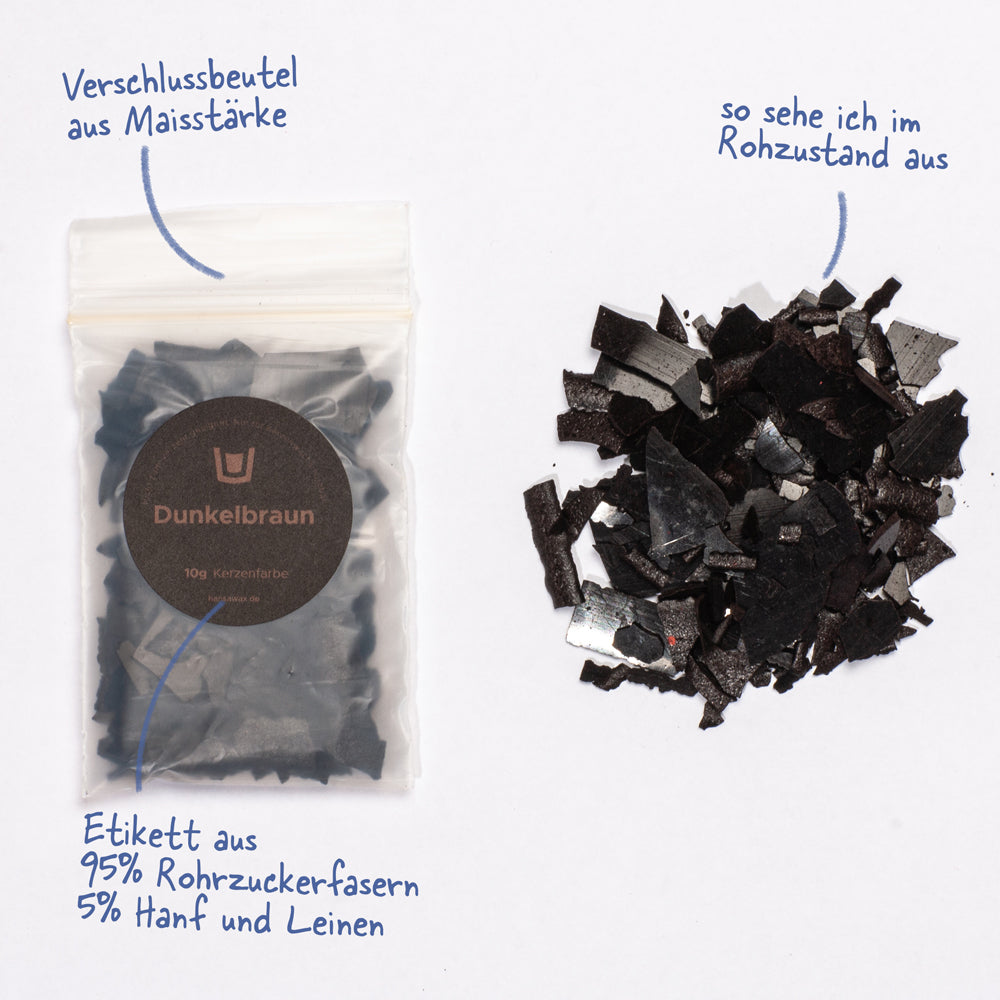 Kerzenfarbe Dunkelbraun