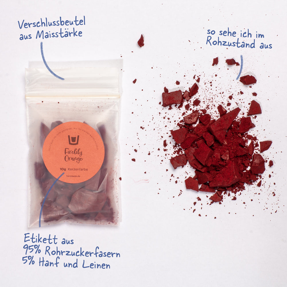 Kerzenfarbe Firelily Orange