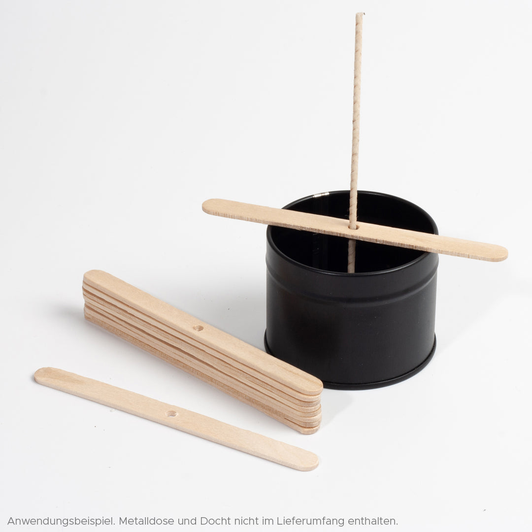 Wooden wick holder