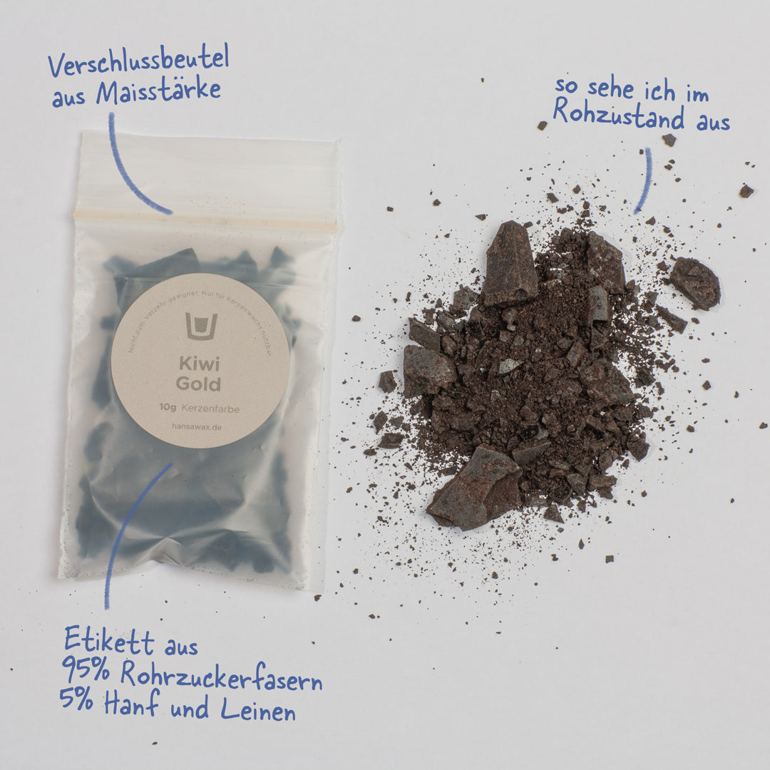 Candle color Kiwi Gold