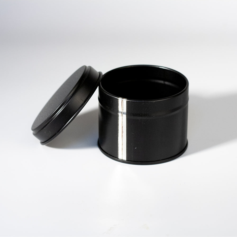 Pot de bougie de 100 ml en noir mat