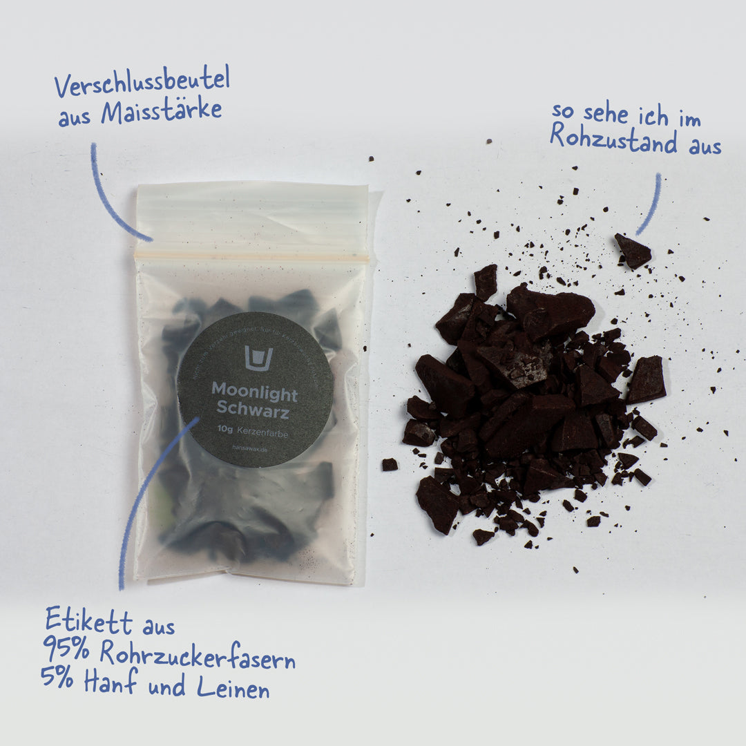 Couleur de bougie Moonlight Noir