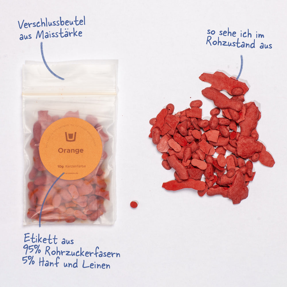 Kerzenfarbe Orange