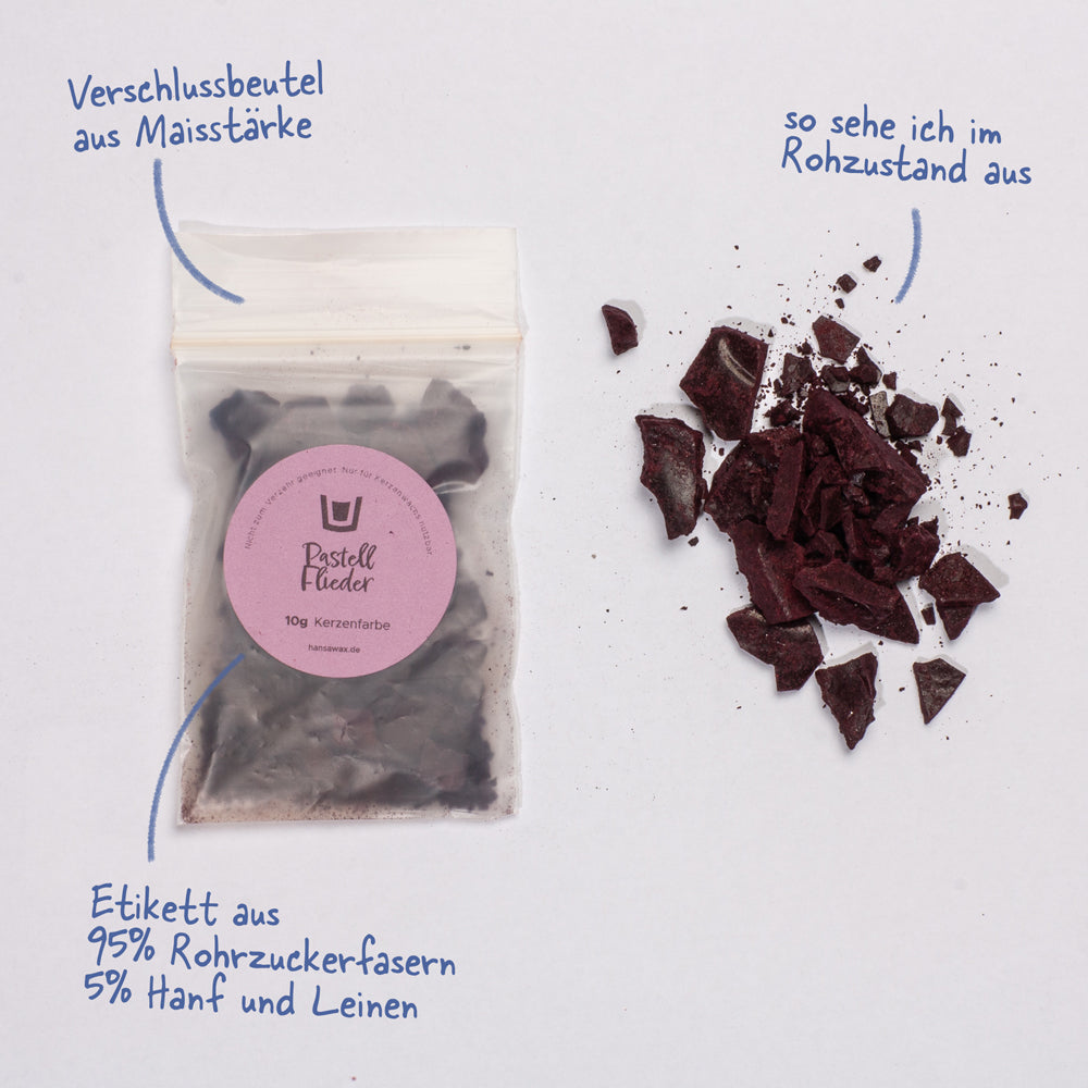 Candle color pastel lilac