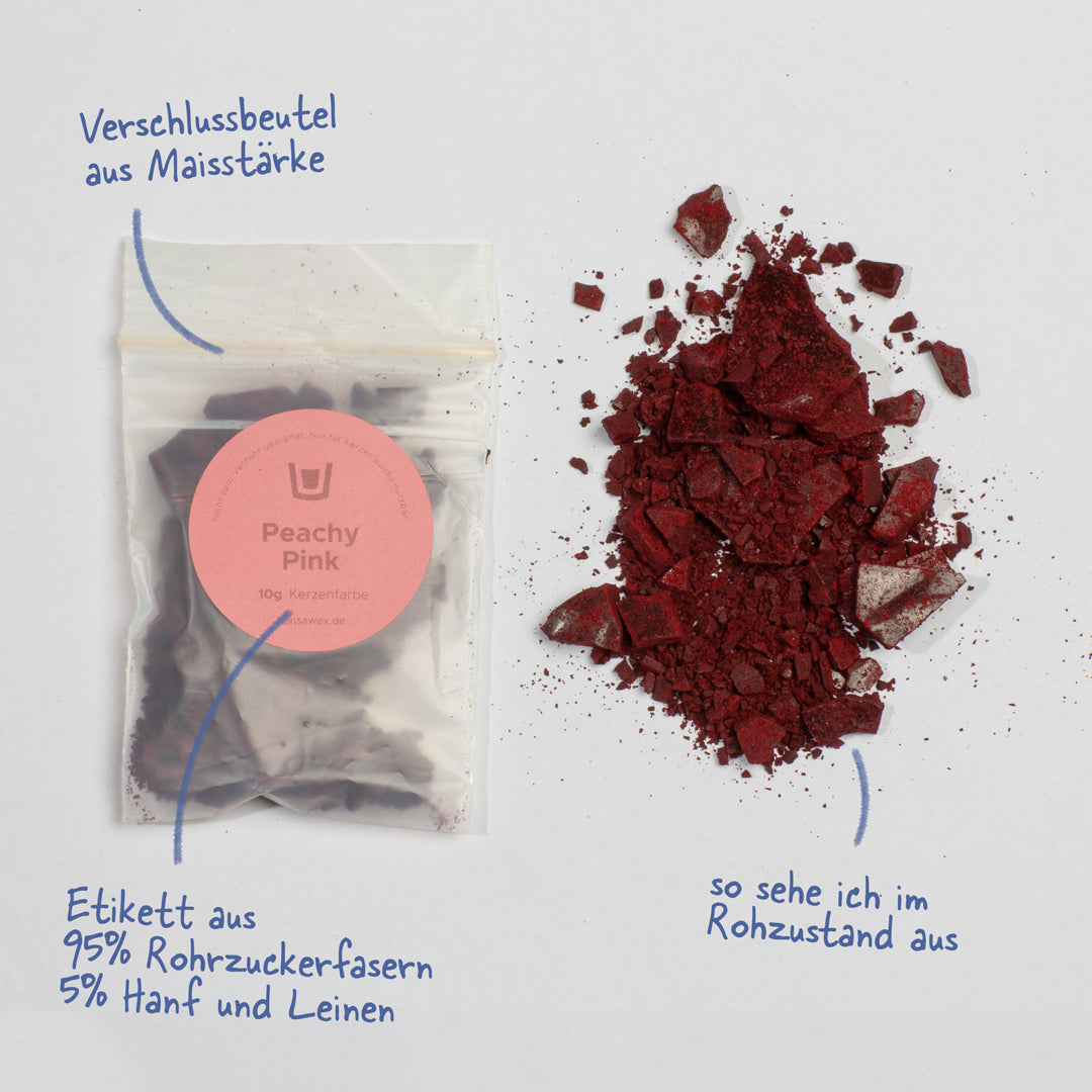 Couleur de bougie Rose Pêche