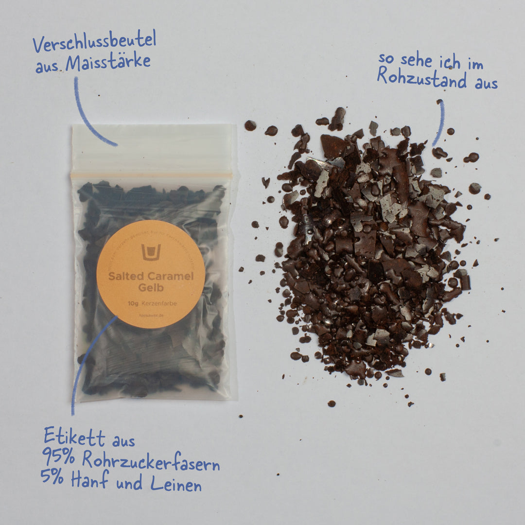 Kerzenfarbe Salted Caramel Gelb