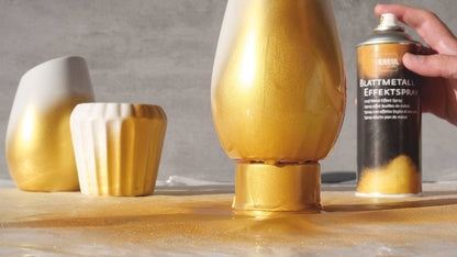 Effektspray Blattmetall Gold für Jesmonite, Keraflott und Raysin