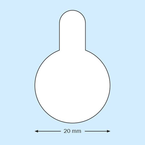 Doppelseitig klebende Klebepunkte mit 20mm Durchmesser