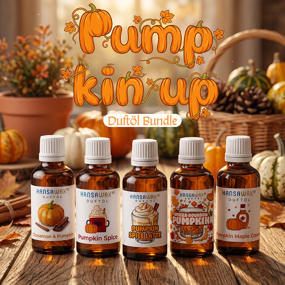 Ein Bild mit dem Duftölbundle Pump Kin Up mit 5 Verschiedenen Duftölen