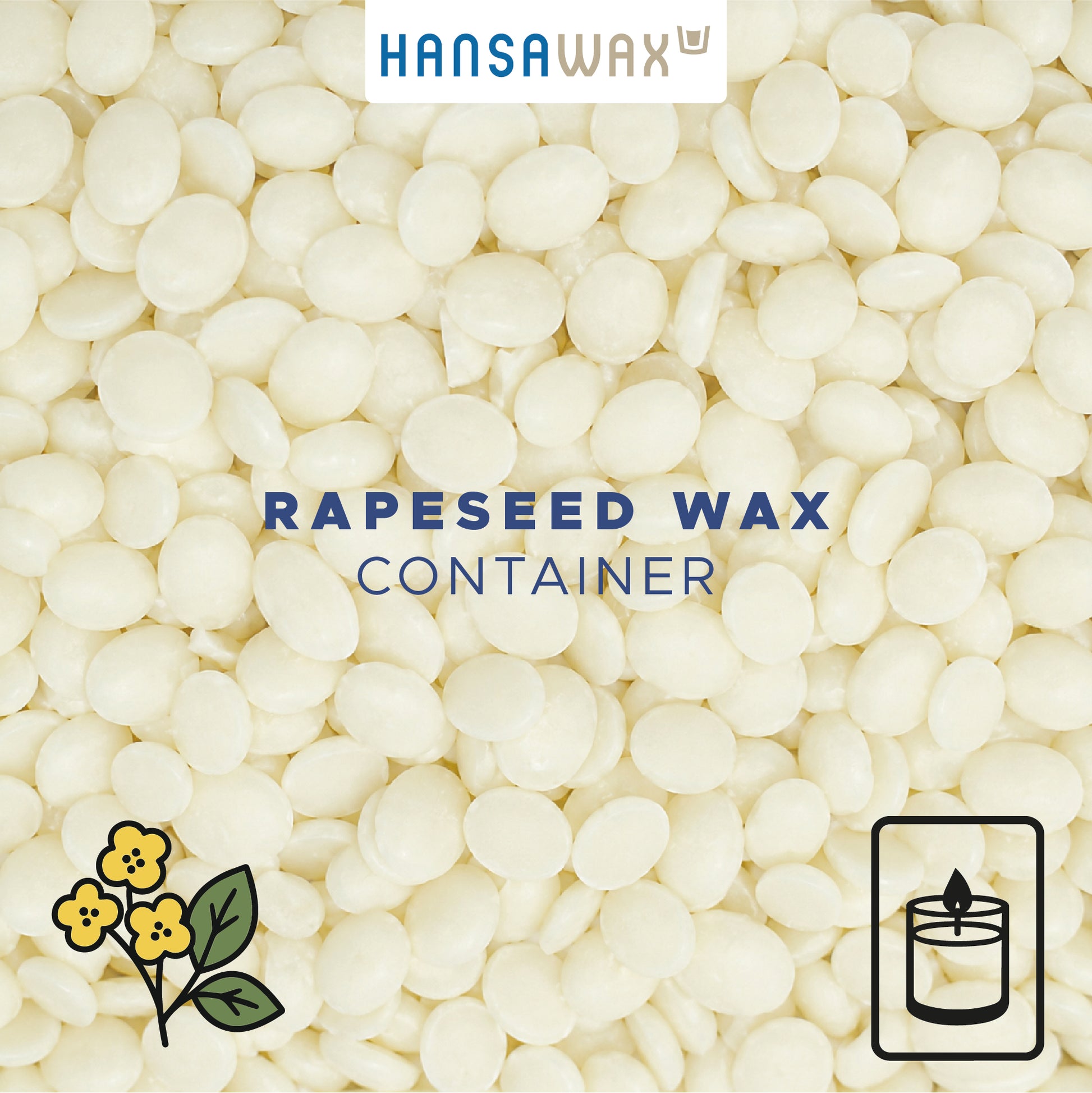 Hansawax Rapswachs für Behälterkerzen