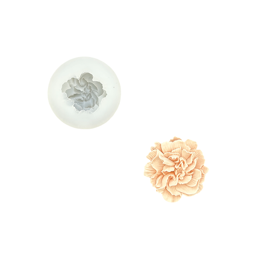 Silikonform zur Herstellung einer Rose in Größe M mit Gießpulver wie Jesmonite, Keraflott und Raysin.