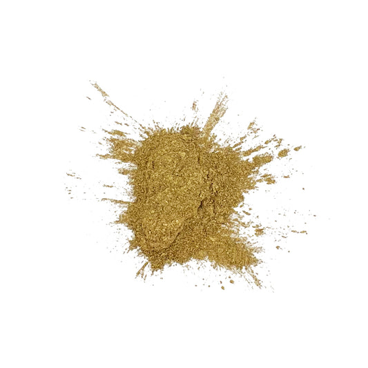 Metallic Powder in Rich Pale Gold zum Einfärben von Gießpulver wie Jesmonite, Keraflott und Raysin.