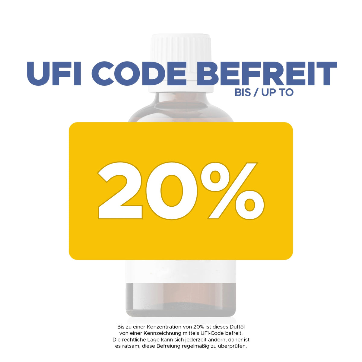 Konzentration bis 20% ist UFI-Code befreit