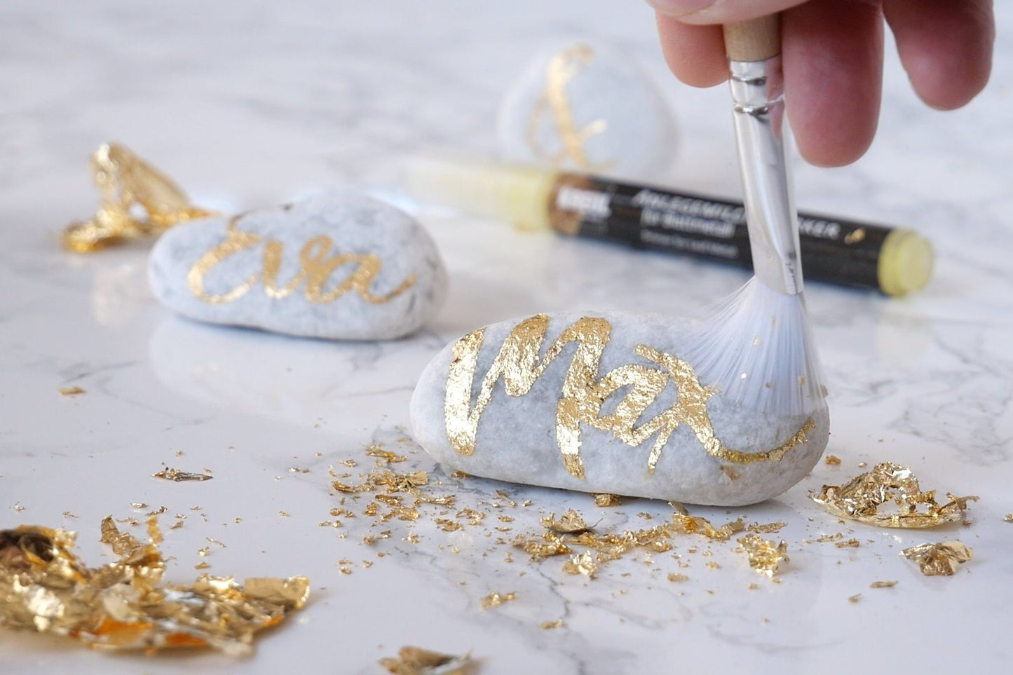 Erklärung zur Anwendung des Anlegemilch Marker für Blattgold