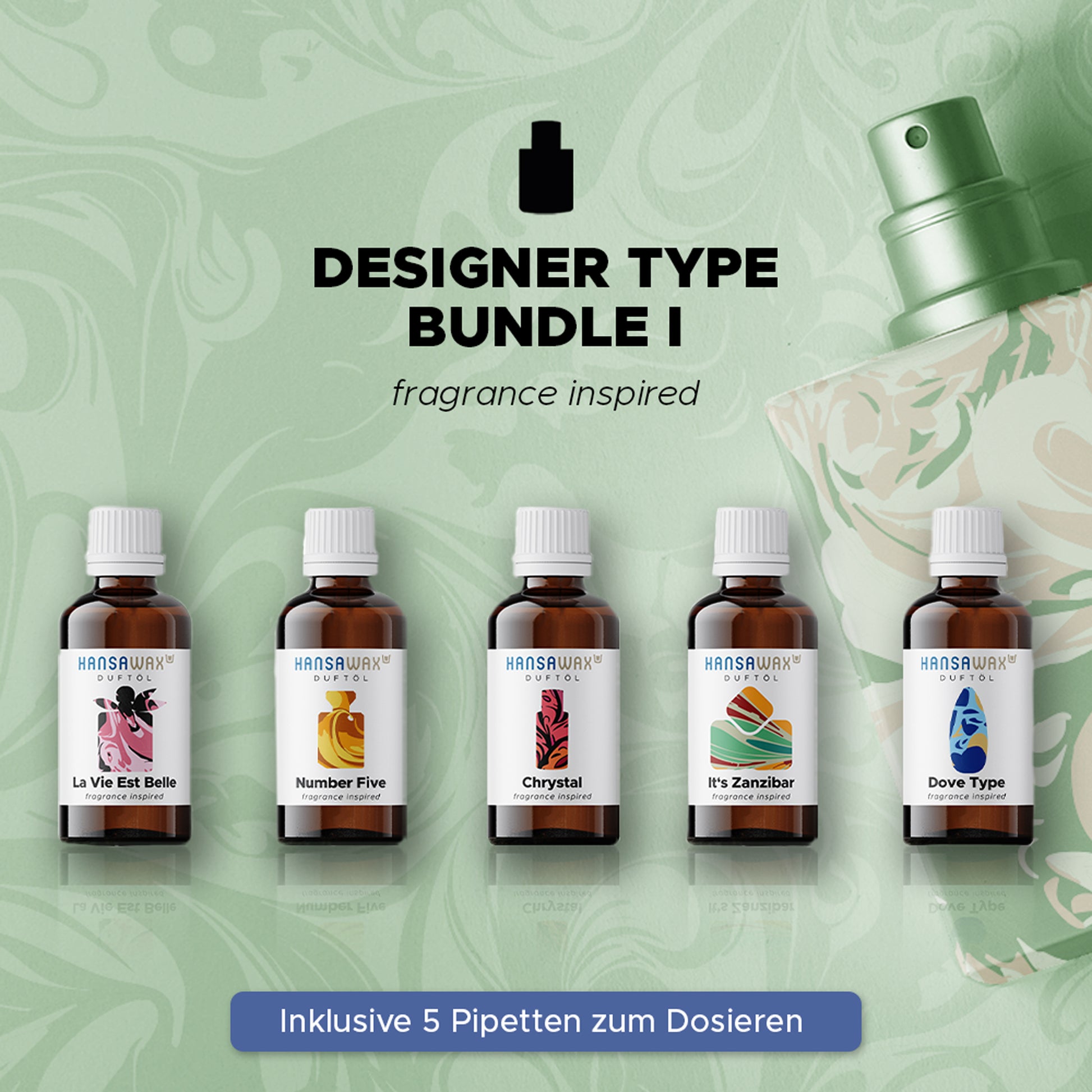 Fragrance Oil Bundle: Designer Type 5x20ml