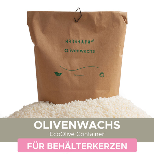 Olivenwachs für Behälterkerzen 'EcoOlive Container'