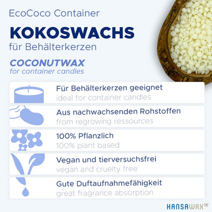 Coconut wax for container candles 'EcoCoco Container'