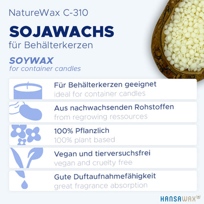 Sojawachs für Behälterkerzen 'NatureWax® C-310'