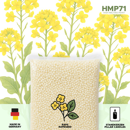 Pastilles de cire de colza pour bougies sur pied